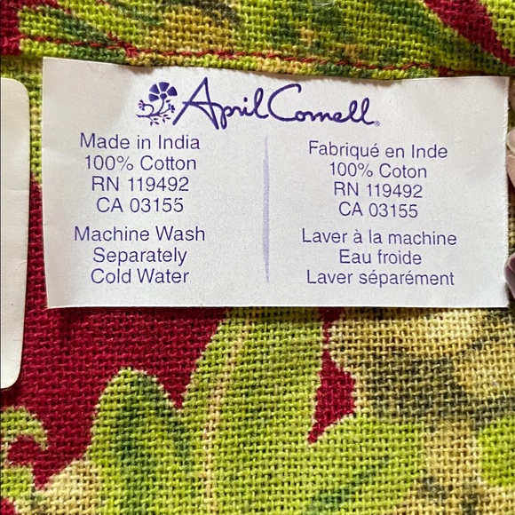 April Cornell vintage mistletoe 100% cotton napkins - Picture 2 of 5